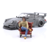 Porsche 911 (964) RWB Bodykit 2024 Nardo grey + figurka - skala 1:18 - Solido